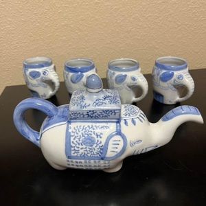 Vintage Pier 1 Elephant Tea Set